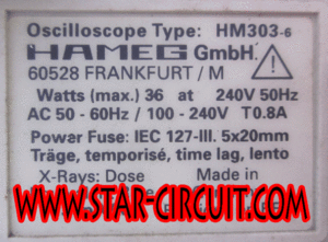 HAMEG-OSCILLOSCOPE-TYPE-HM303-6-NAME