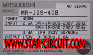 MITSUBISHI-MODEL-MR-J2S-40B-NAME