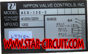 NIPPON-VALVE-CONTROLS-MODEL-AEX-120-2-NAME