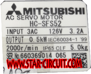 MITSUBISHI-AC-SERVO-MOTOR-MODEL-HC-SFS52-NAME
