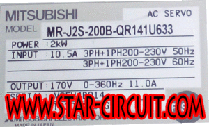 MITSUBISHI-MODEL-MR-J2S-200B-QR141U633-NAME
